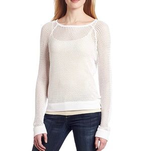 525 America mesh pullover sweater